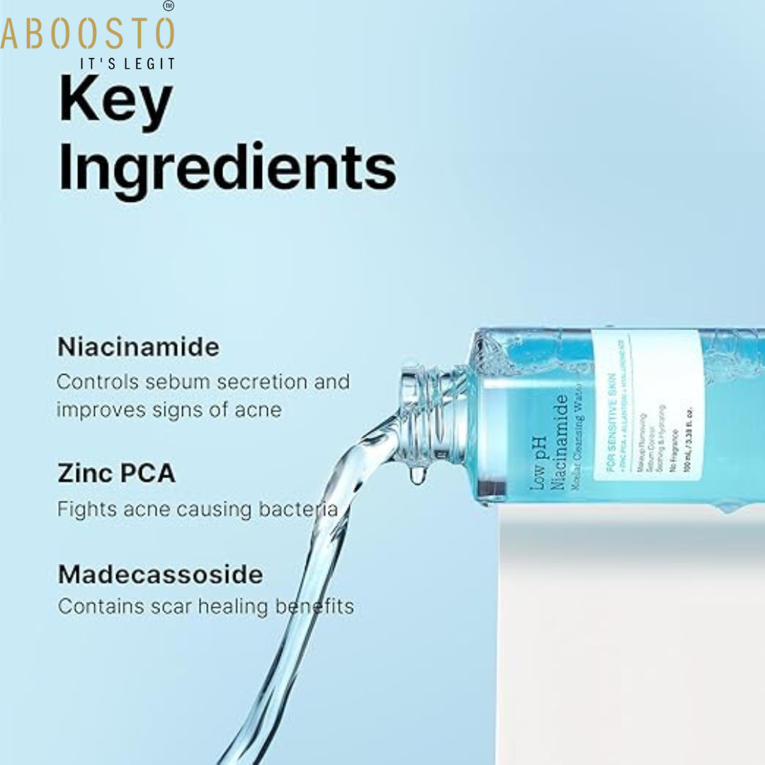 LOW pH NIACINAMIDE MICELLAR CLEANSING WATER (100ML)