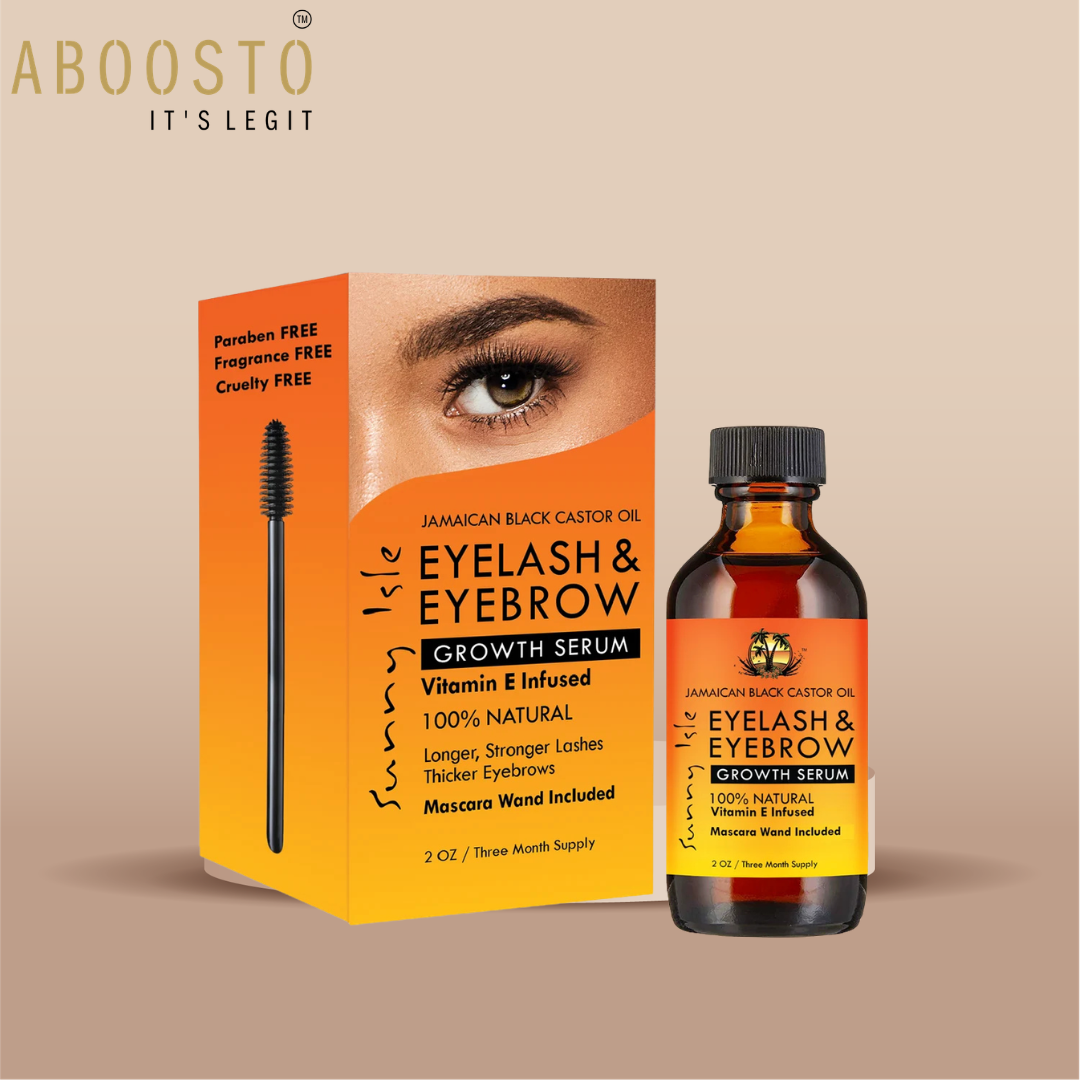 SUNNY ISLE JAMAICAN BLACK CASTOR OIL EYEBROW & EYELASH GROWTH SERUM 2OZ