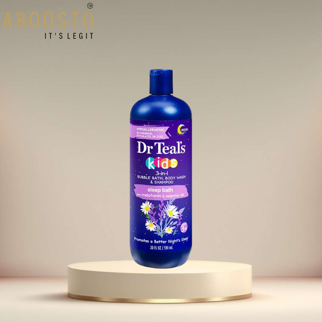 DR TEAL`S KIDS 3-IN-1 BUBBLE BATH,BODY WASH & SHAMPOO SLEEP BATH WITH MELATONIN 591 ML
