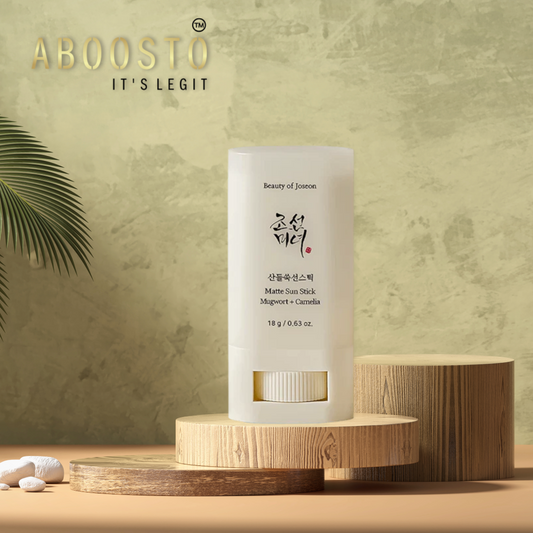 MATTE SUN STICK Mugwort + Camelia 18G SPF50+ PA++++ Korean sunscreen stick with matte finish