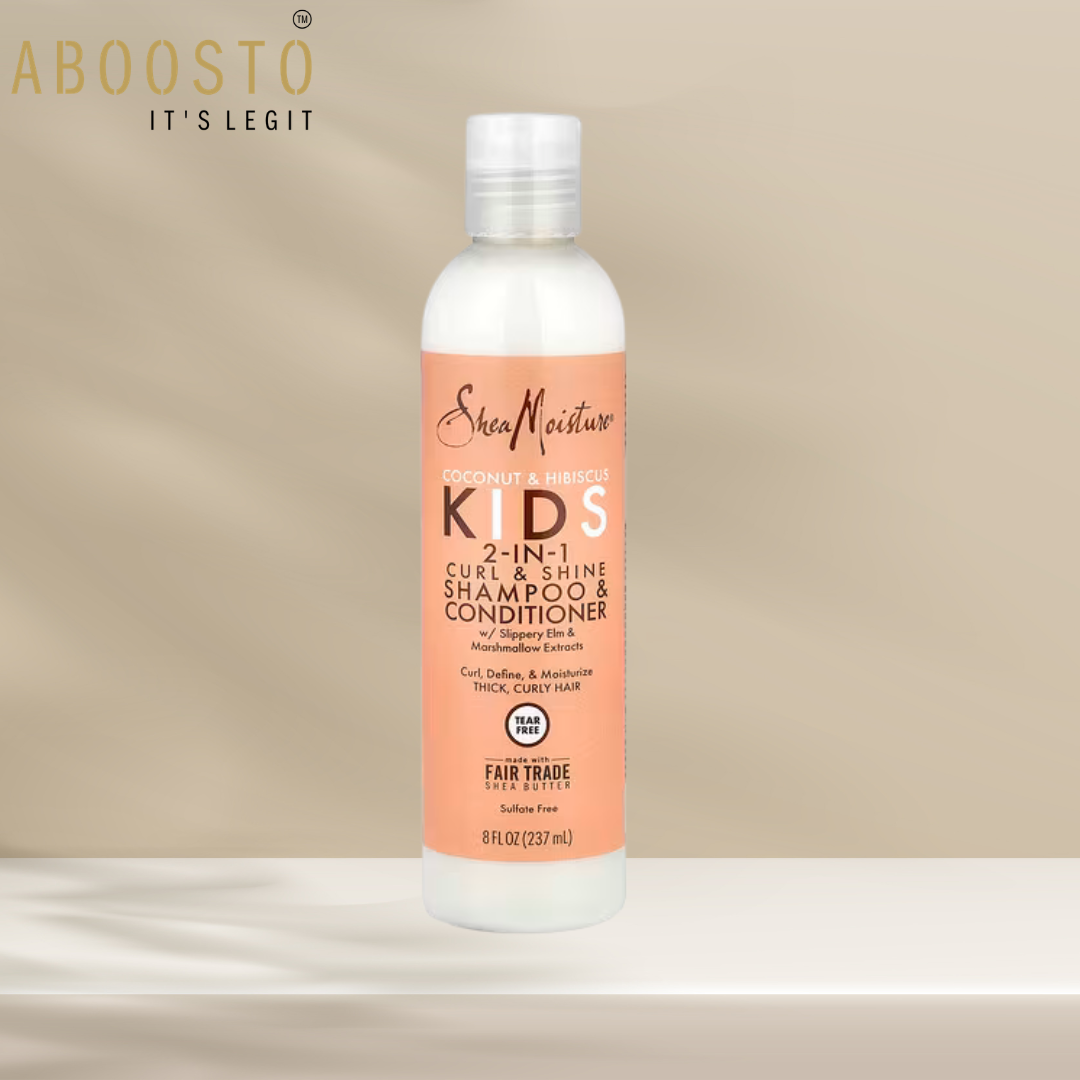 SHEA MOISTURE COCONUT & HIBISCUS KIDS 2 IN 1 SHAMPOO& CONDITIONER 8OZ