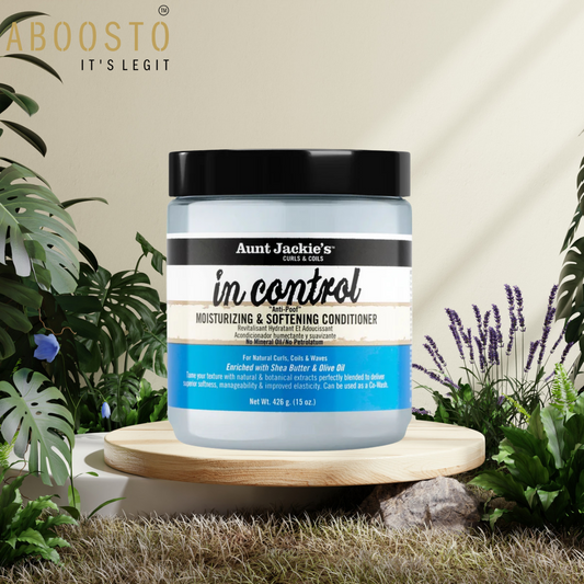 AUNT JACKIE`S INCONTROL “ANTI-POOF” MOISTURIZING AND SOFTENING CONDITIONER 15OZ