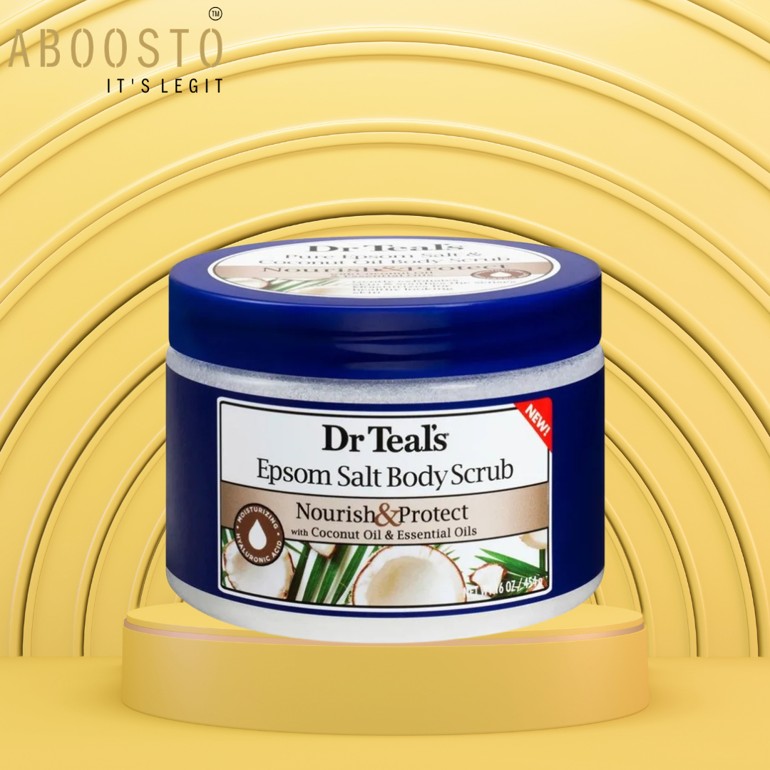 DR TEAL`S EPSOM SALT BODY SCRUB COCONUT NOURISH & PROTECT 16 OZ