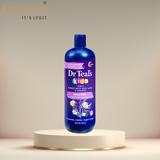 DR TEAL`S KIDS 3-IN-1 BUBBLE BATH,BODY WASH & SHAMPOO SLEEP BATH WITH MELATONIN 591 ML