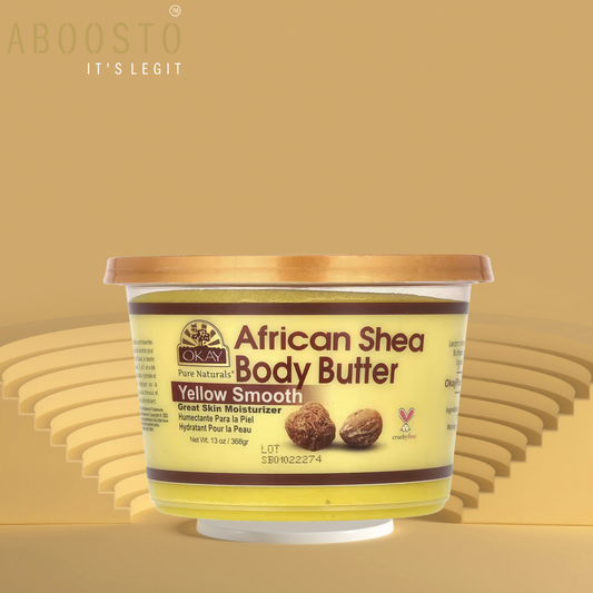 OKAY SHEA BUTTER JAR YELLOW 13OZ